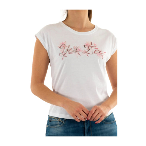 Yes Zee T-shirt T-shirt Donna stampa logo strass S - Francavilla Moda